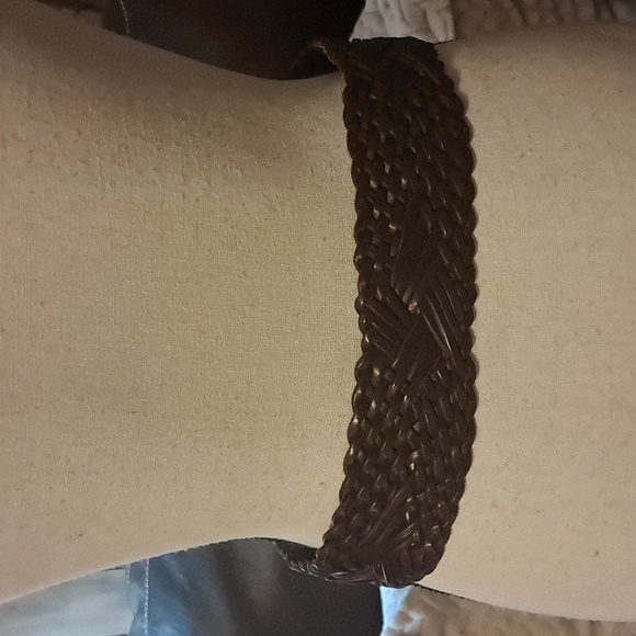 Harold's Women Wide Braided Brown Leather Belt Country Western Boho Size S - Picture 4 of 9